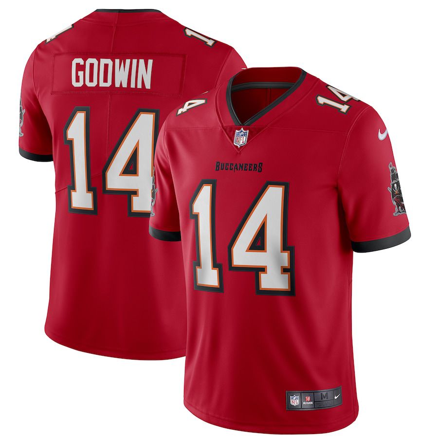 Men Tampa Bay Buccaneers #14 Chris Godwin Nike Red Vapor Limited NFL Jersey->tampa bay buccaneers->NFL Jersey